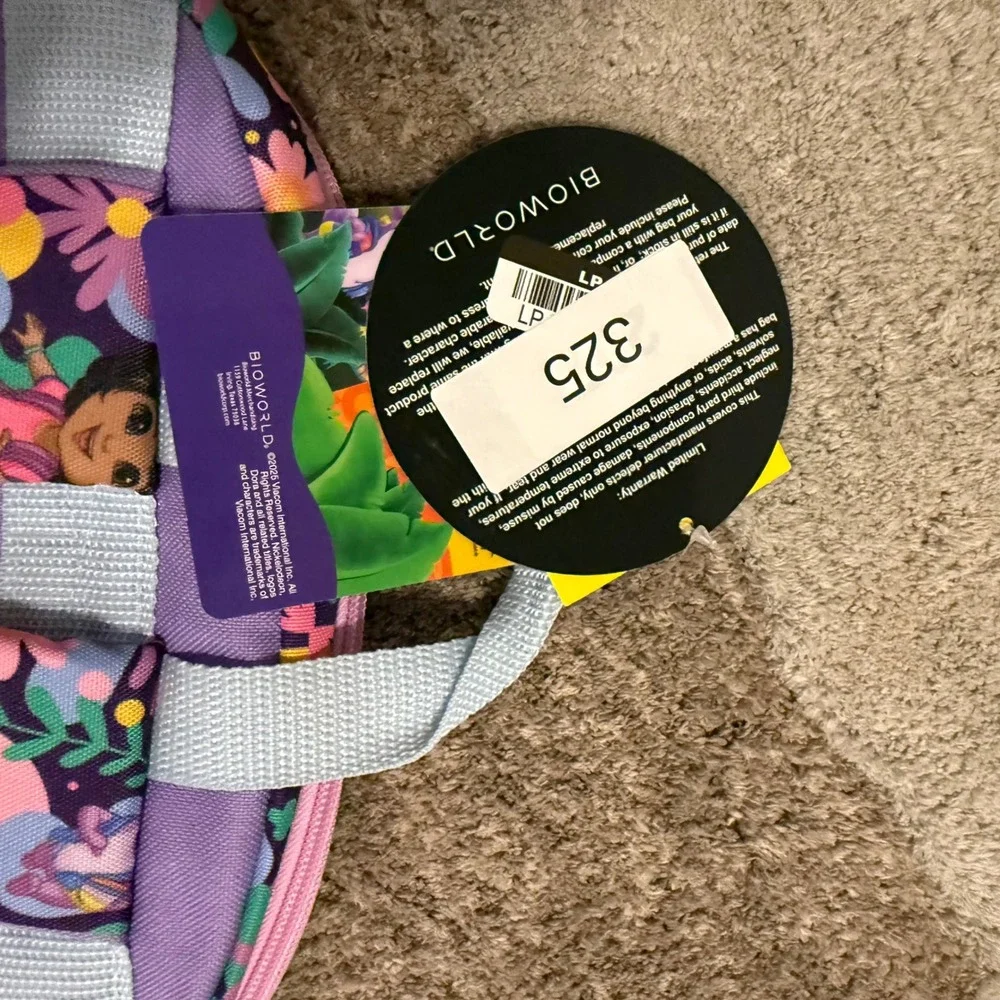 Nickelodeon Dora‎ the Explorer Backpack Bioworld Pink Purple Floral Glitter NWT